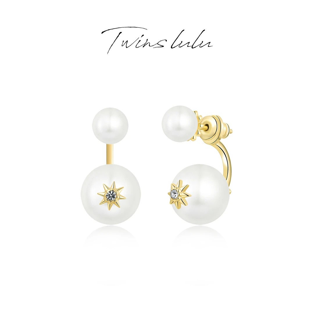TWINS LULU 镀k金【官方正品】时尚百搭星芒珠珠耳环TSL2086