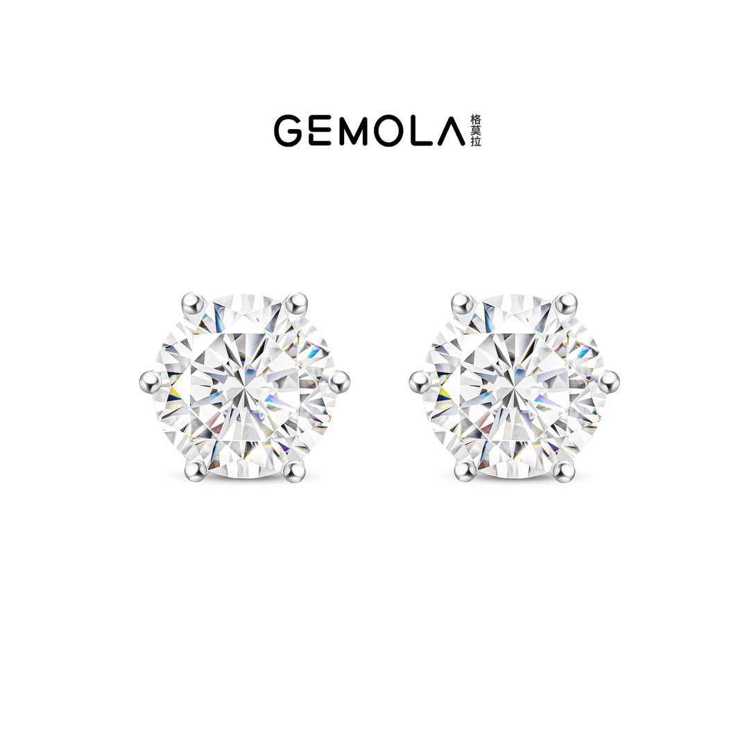 GEMOLA/格莫拉 925银合成锆石耳饰 叛逆千金风百搭耳钉10374EW