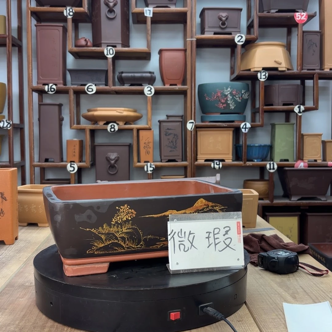 紫砂花盆微瑕放漏