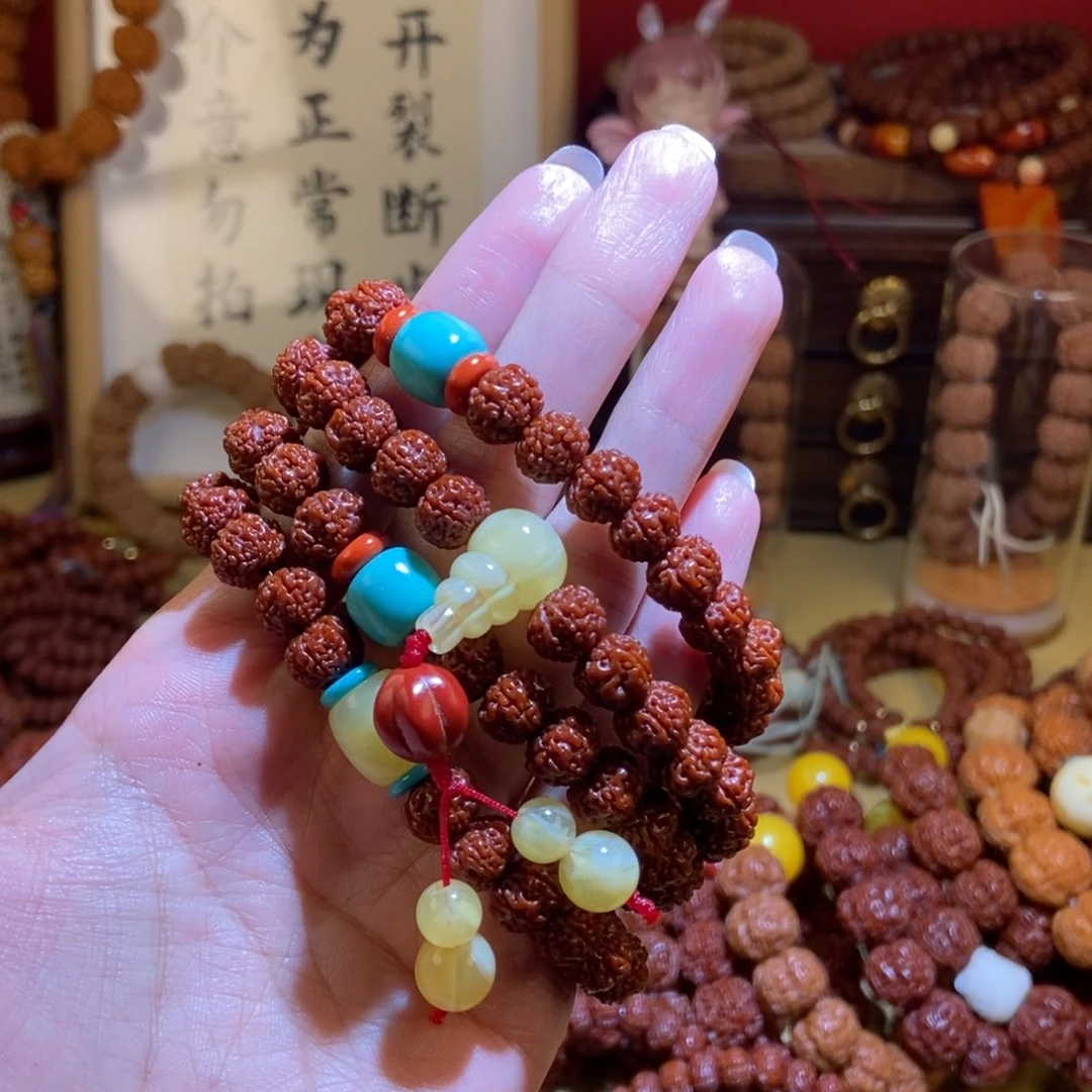 金刚菩提吊坠106玉化108南瓜配饰