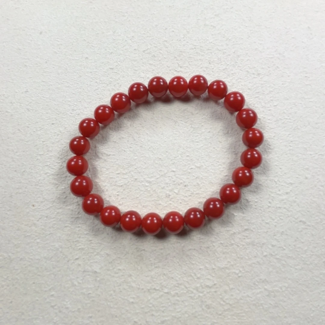 未镶嵌锦红7➕手串南红玛瑙