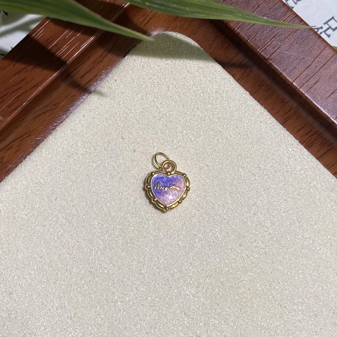【珍珍严选】18K珐琅郁金香爱心吊坠-多样性发其一-CY03