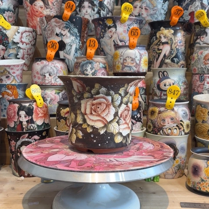 景德镇手绘花盆陶瓷17/15