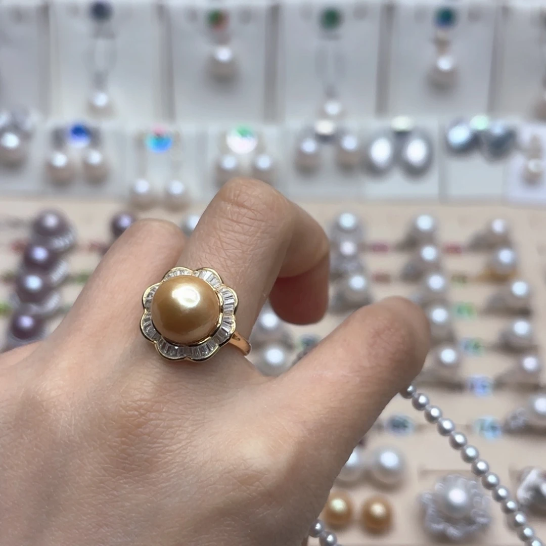 淡水珍珠颈饰银S925镶嵌艳*