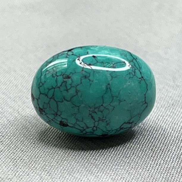 原矿高瓷绿料网花枣珠17.9*13.2mm重4.51克