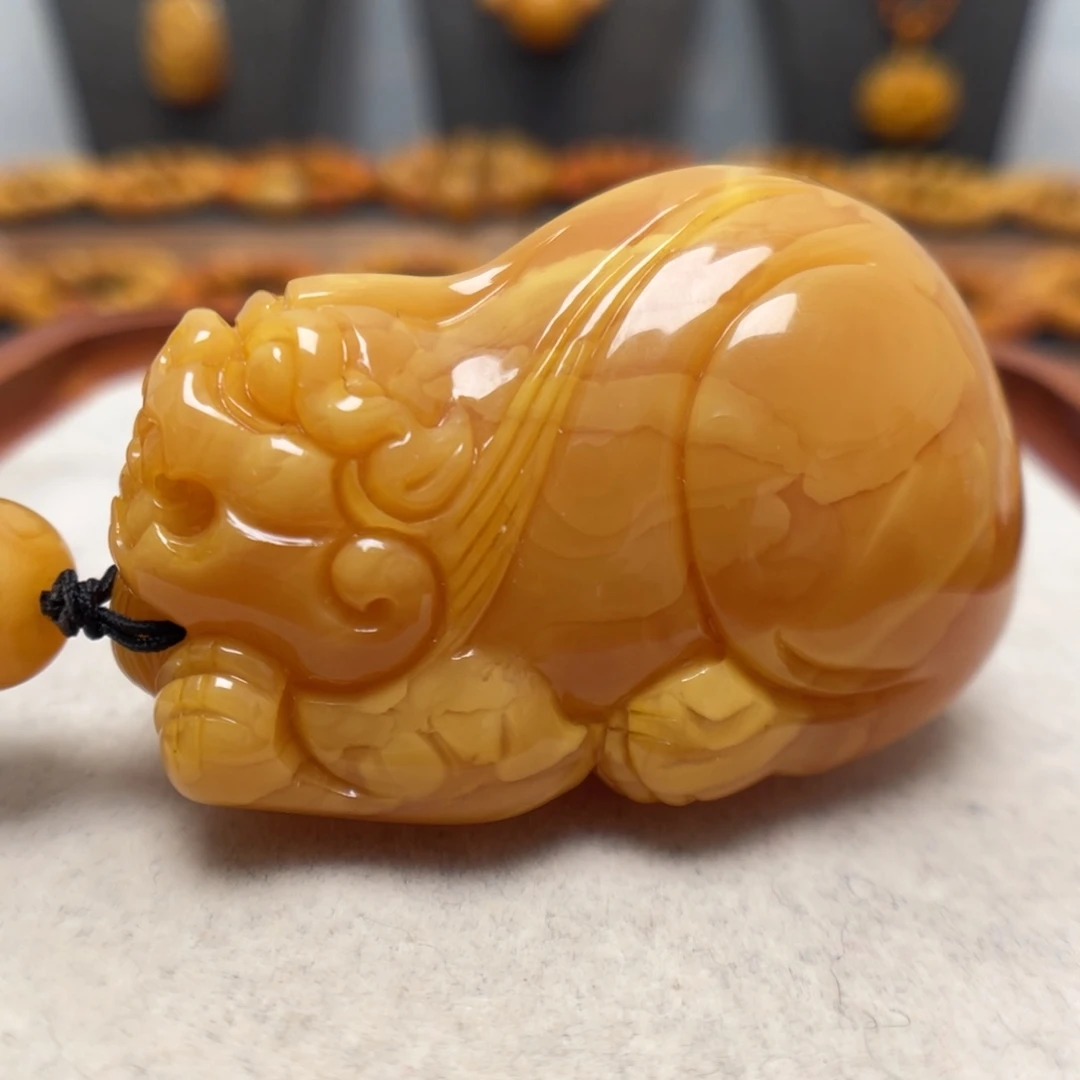 蜜蜡未镶嵌项链吊坠