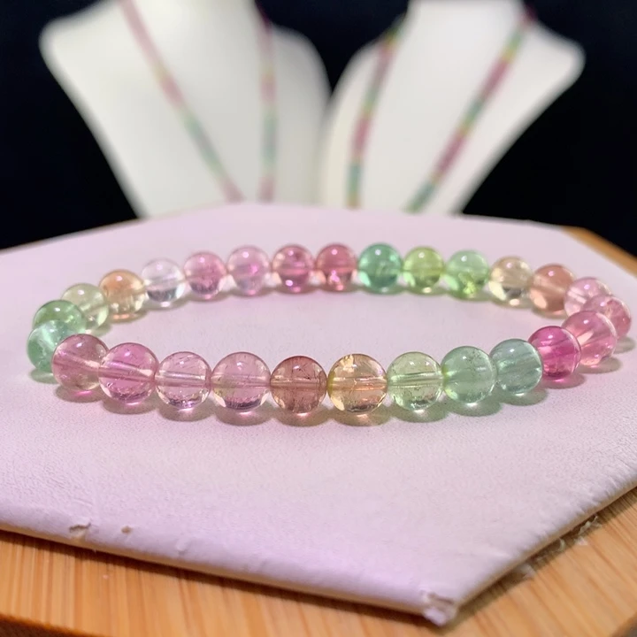 双色碧玺手链未镶嵌