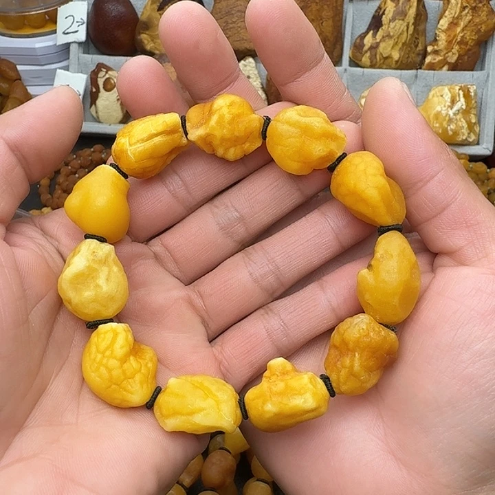 蜜蜡未镶嵌裸石天然蜜蜡手串