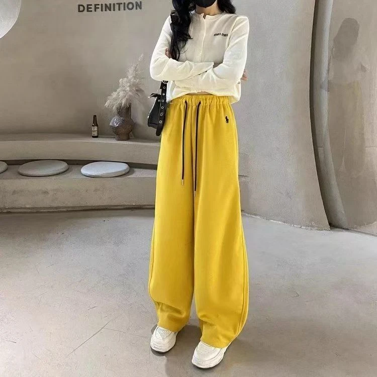 春秋新款纯色长裤时尚休闲显瘦洋气百搭裤女