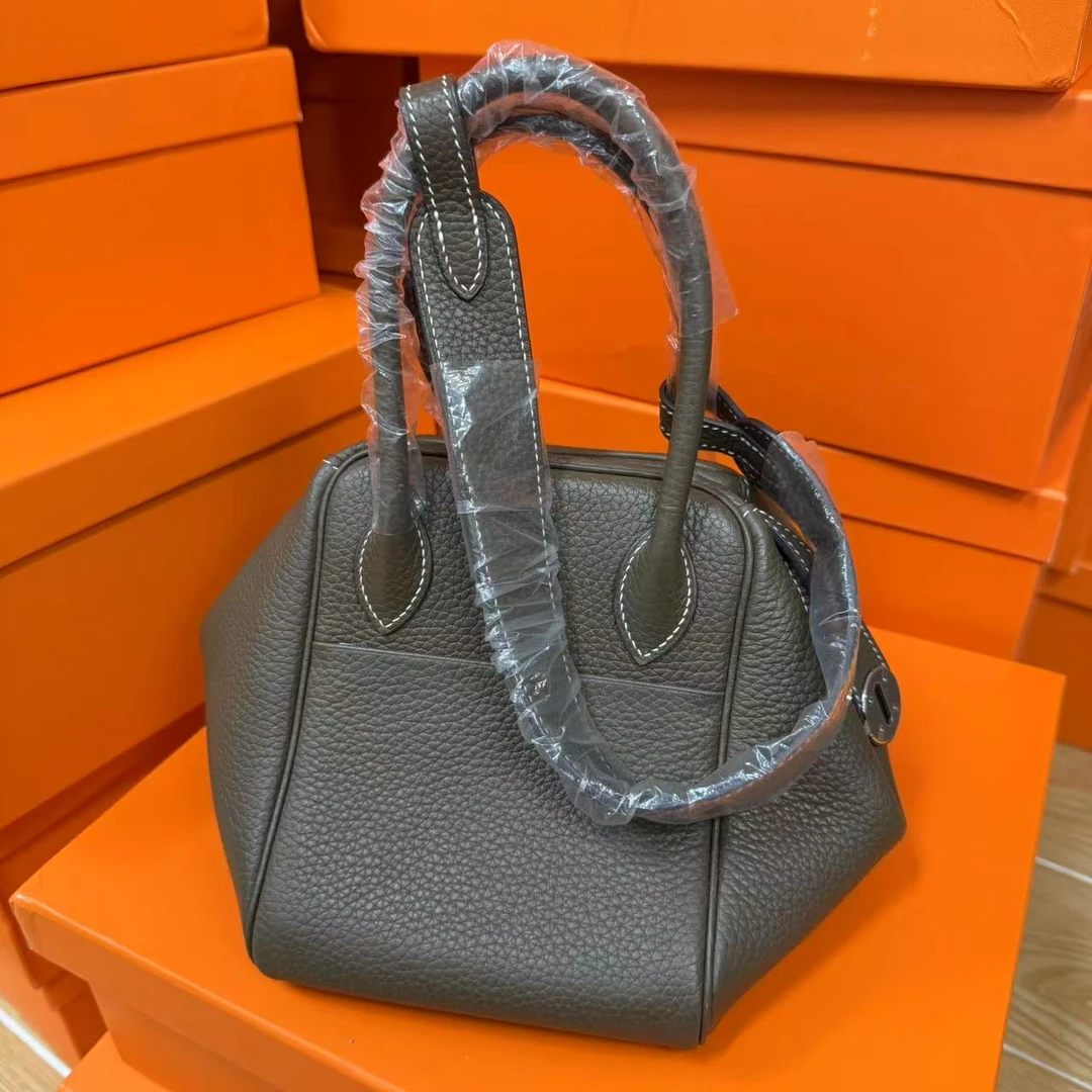 大林地 TC牛皮 单肩斜挎包 26林地原版原皮 蜡线手缝