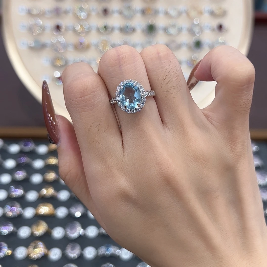 蛇纹石玉银S925镶嵌戒指d***皮