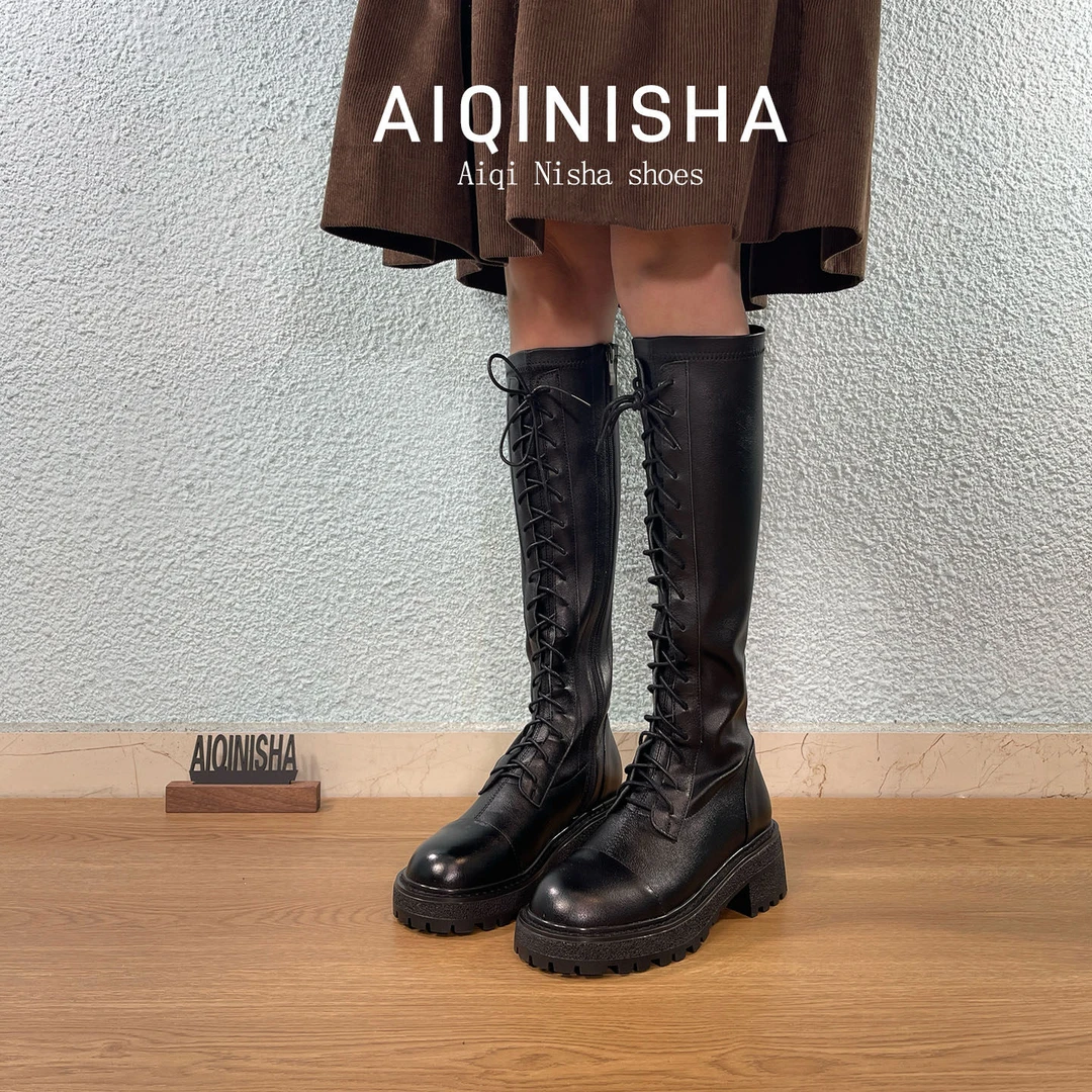 长筒靴新款舒适骑士靴瘦瘦靴通勤时尚高筒长靴秋冬女筒靴