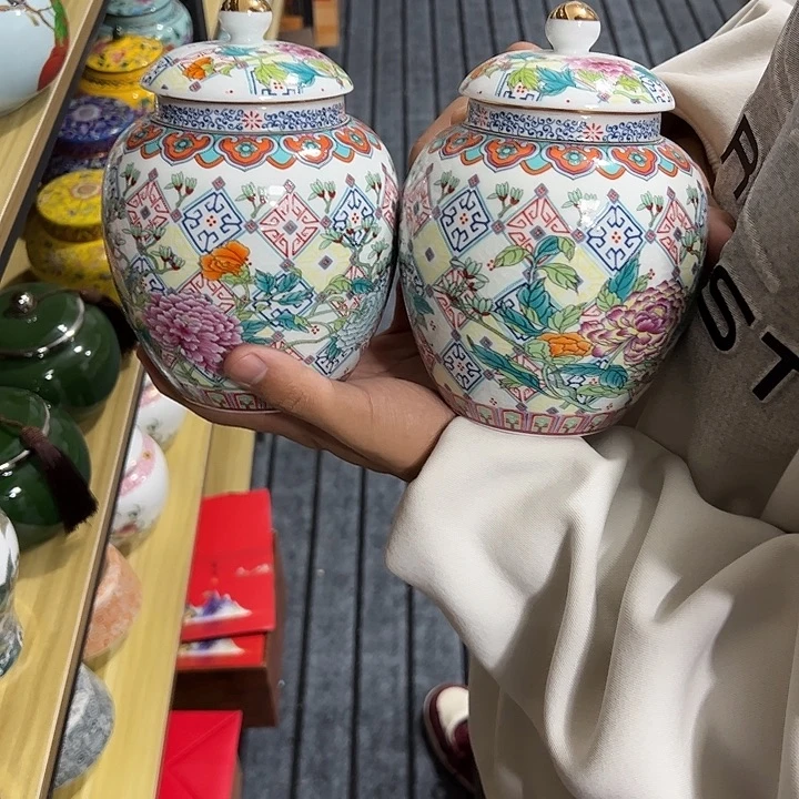 茶叶罐陶瓷家用储物罐瑕疵福利品介意勿拍