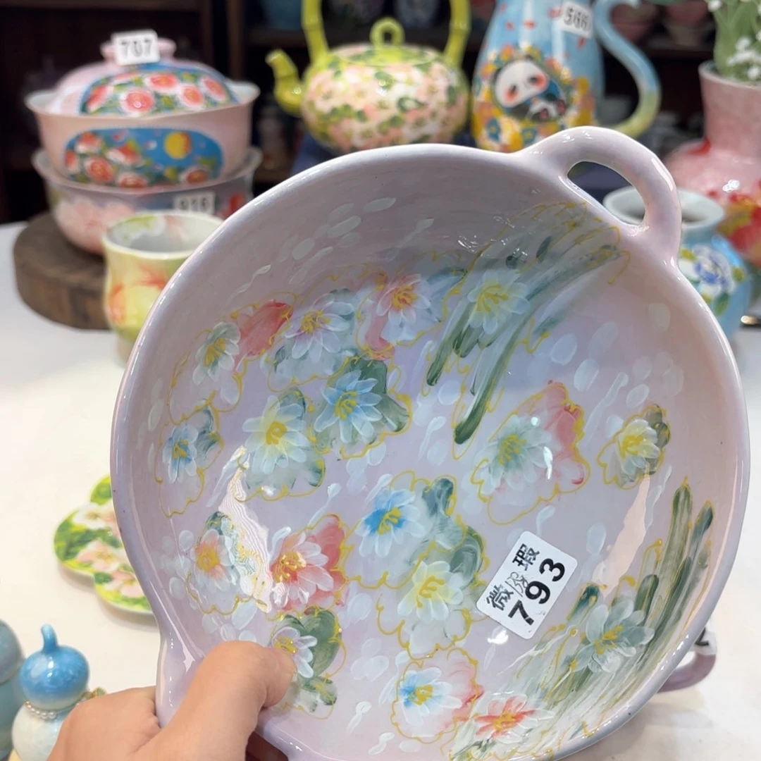 景德镇手绘高温釉下彩陶瓷茶具