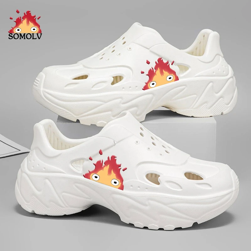 SOMOLV火魔联名/踩屎感洞洞鞋男款夏季外穿厚底休闲沙滩鞋户外/