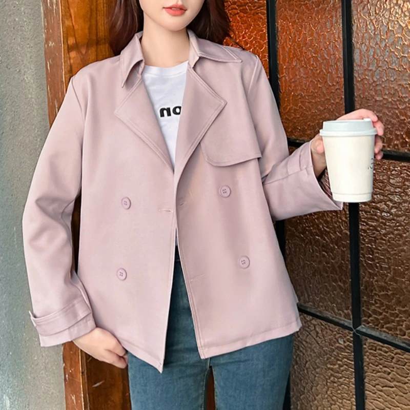职业阿玛诗官2025秋冬款简约时尚纯色知性经典通勤百搭洋气风衣女