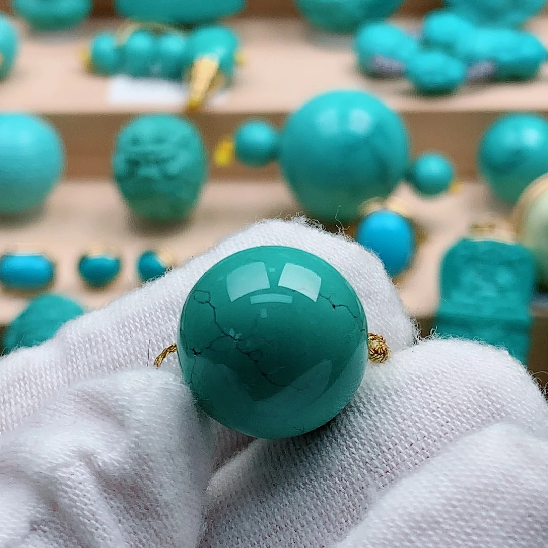 绿松石未镶嵌圆珠