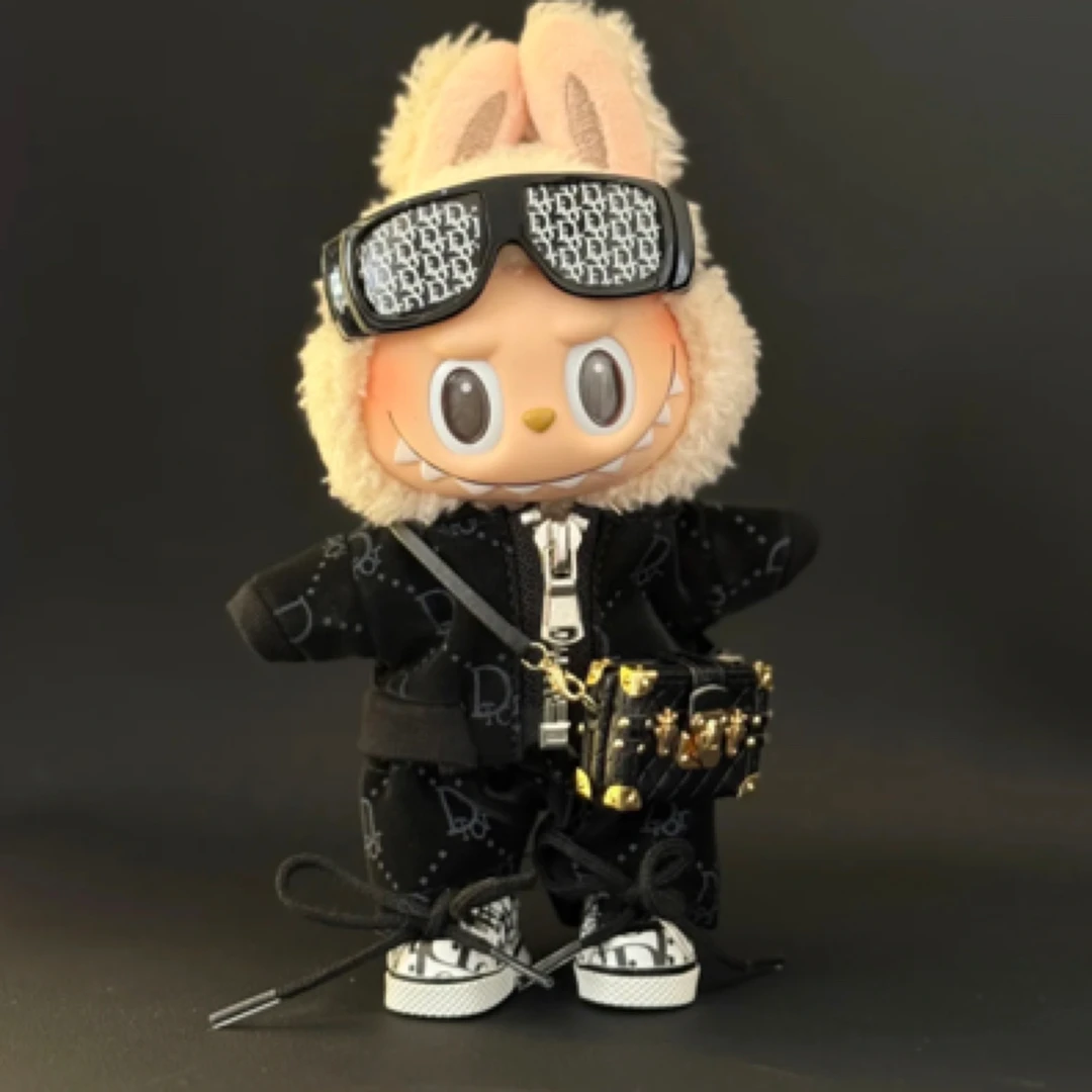 Labubu 拉布布娃衣  D家休闲印花套装[一二三代通用 仅娃衣]