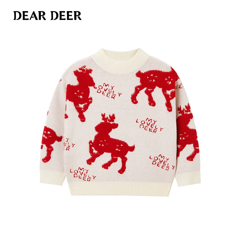 【直播清】迪迪鹿男小童冬季双色长袖加厚线衫C222411710