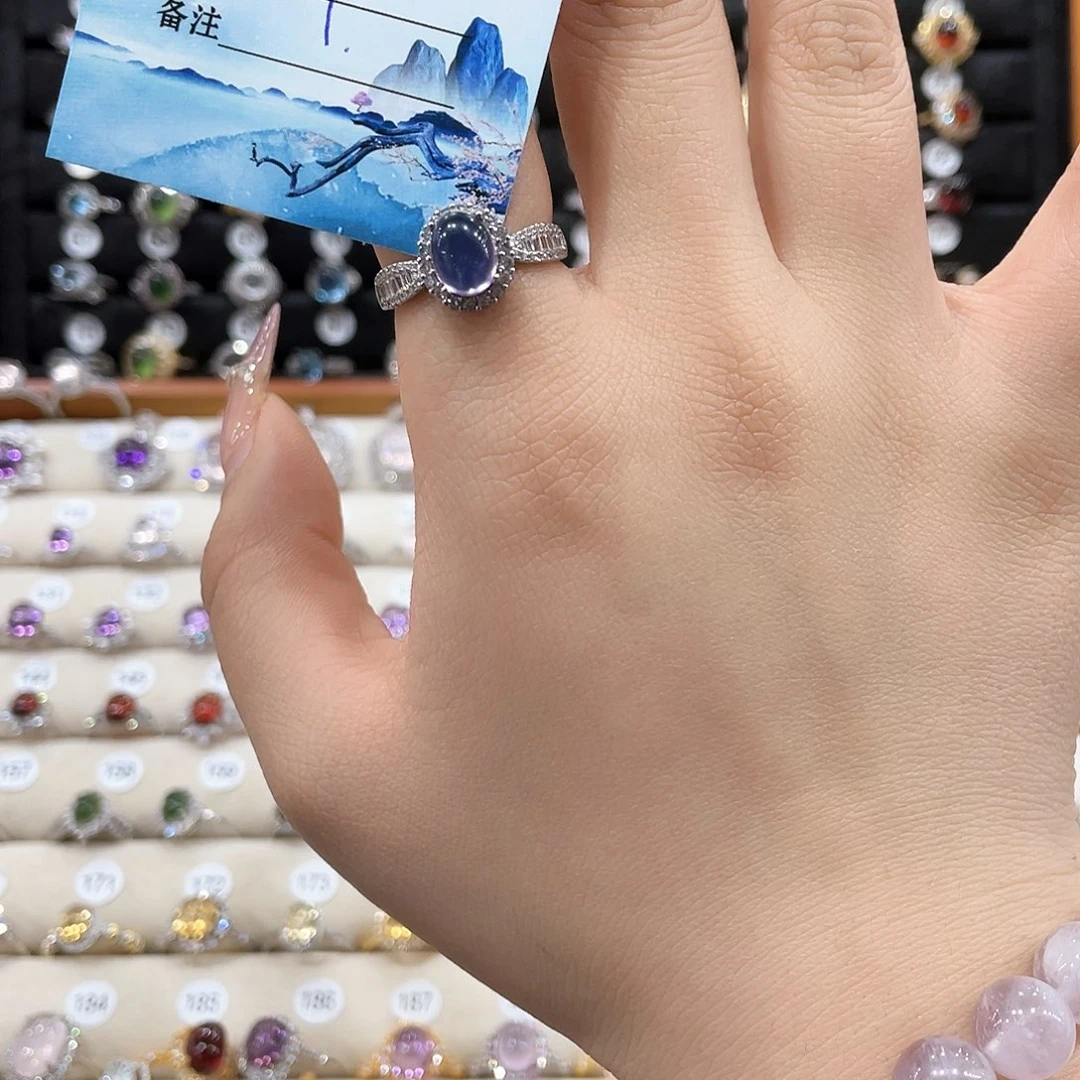 紫晶戒指女款银S925镶嵌瘦***?27