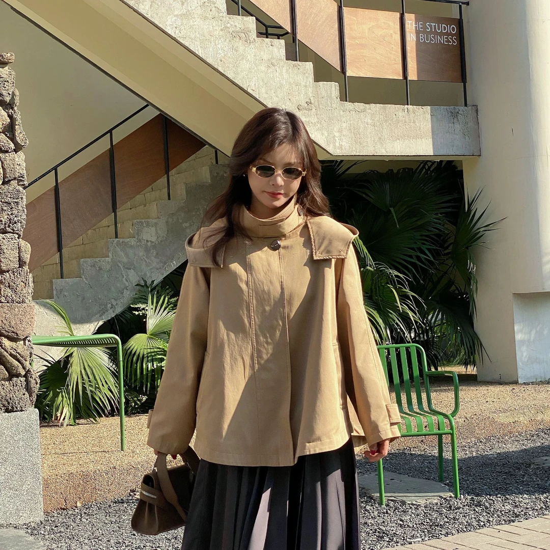 Gielgie/吉即【巴黎街头】斗篷休闲连帽外套