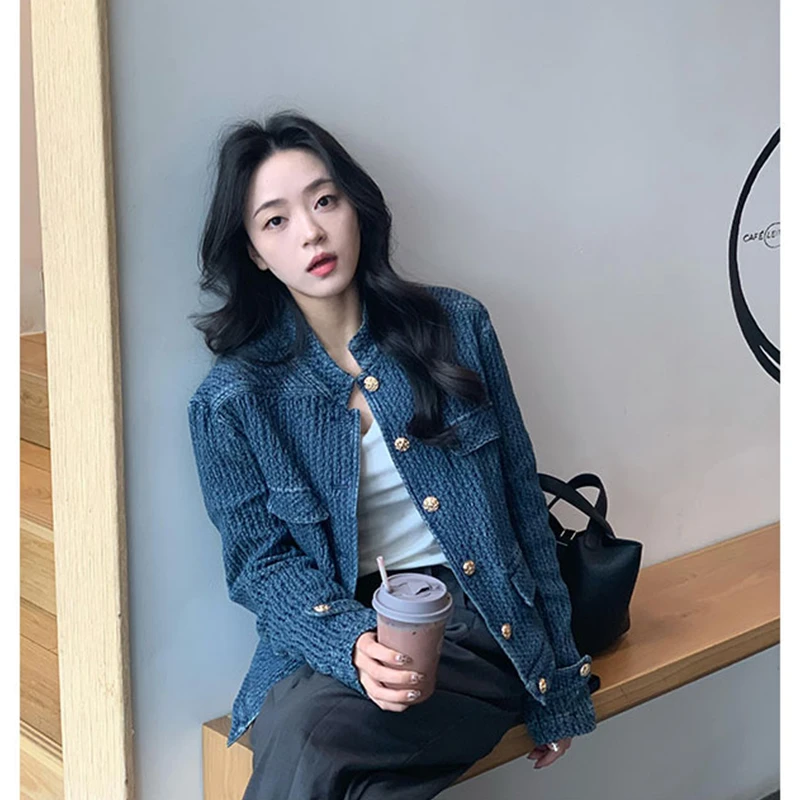 韩系小众高级设计感复古水洗牛仔外套女2025早秋新款百搭时尚上衣