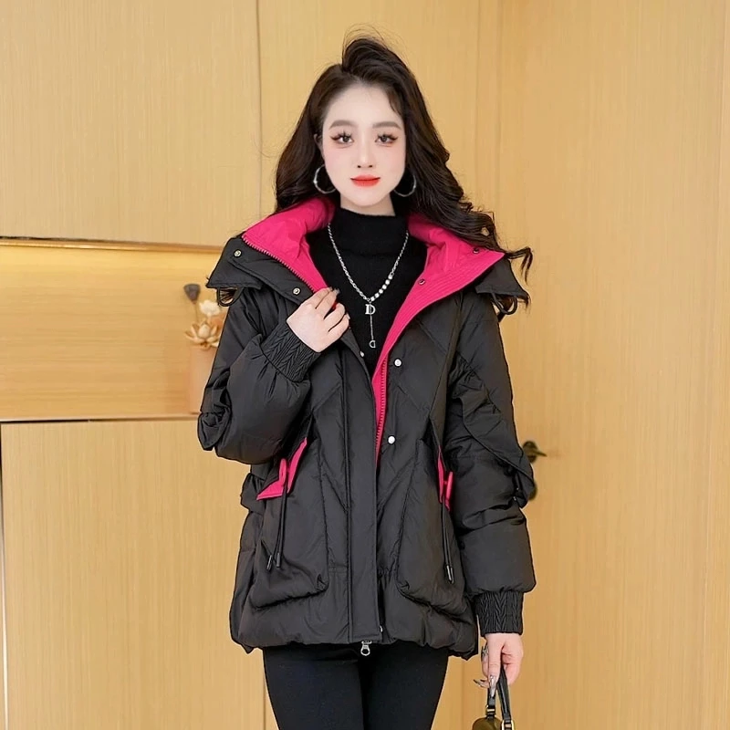 【羽绒服】冬季白鸭绒羽绒服百搭新款时尚气质休闲保暖外套女小个子