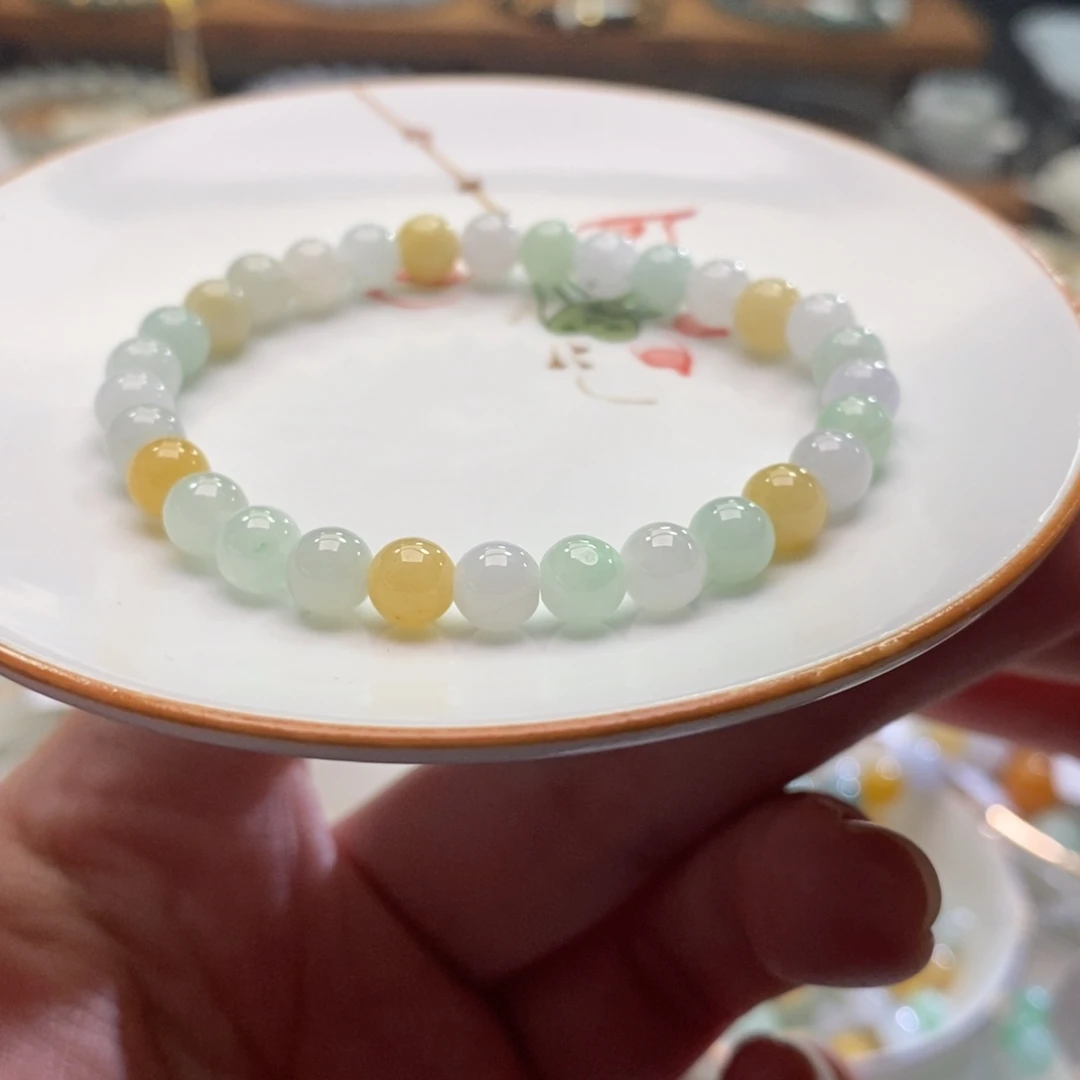 翡翠未镶嵌手链翡翠W22 卡5.7