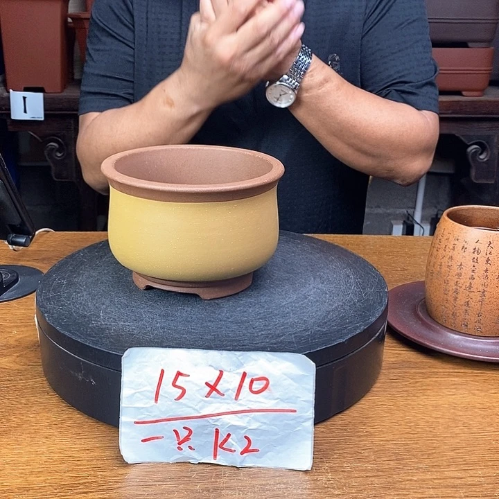 紫砂花盆货号一只KK2