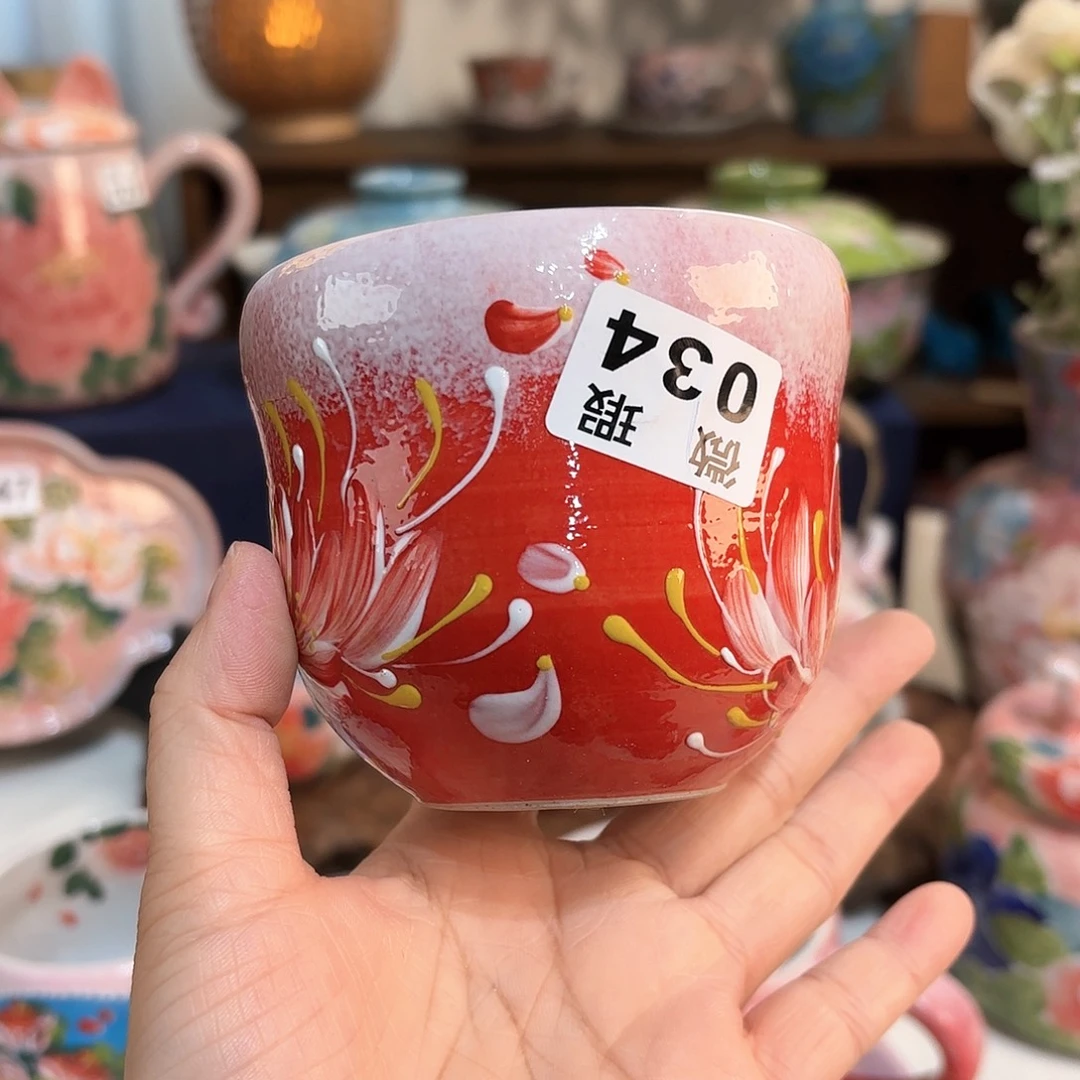 景德镇手绘高温釉下彩陶瓷茶具