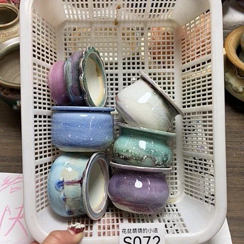 紫砂花盆072微瑕品口径4到5左右