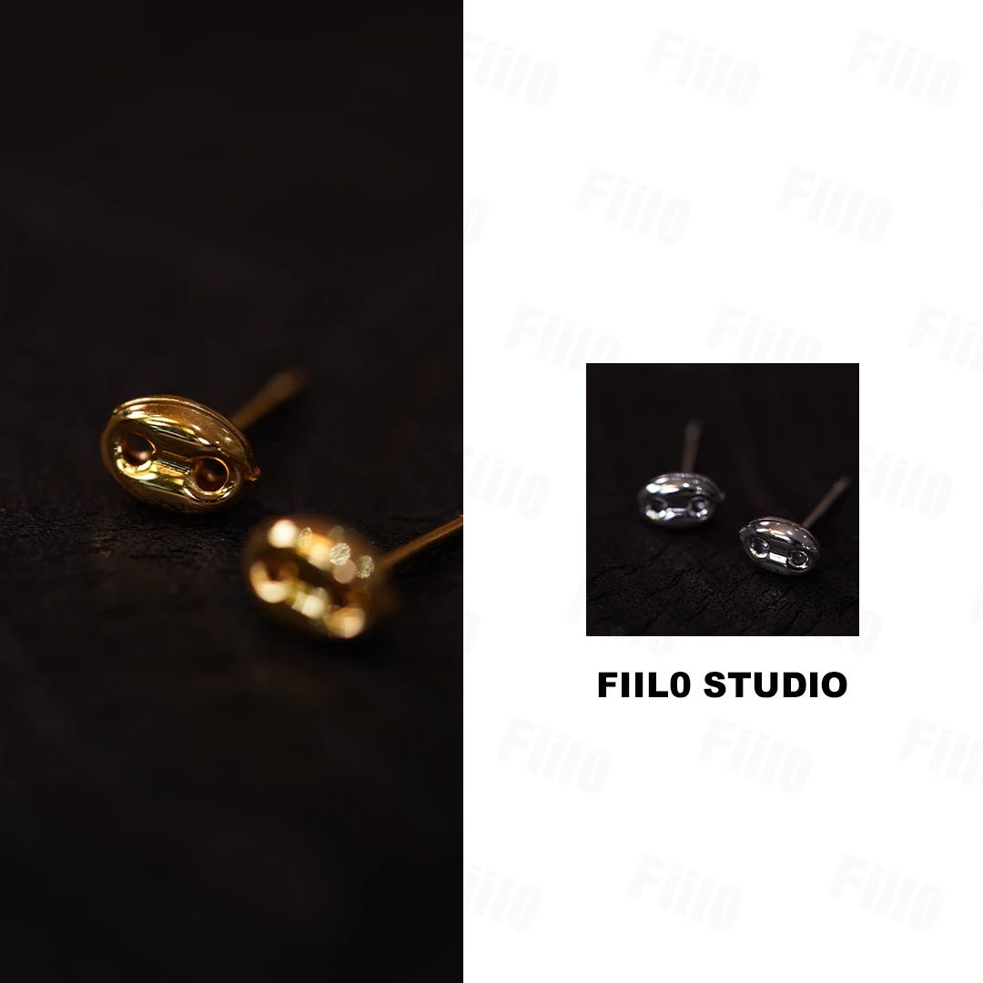 925银合成锆石银制品 【Fiilo菲洛】拉丝小猪鼻耳钉/131