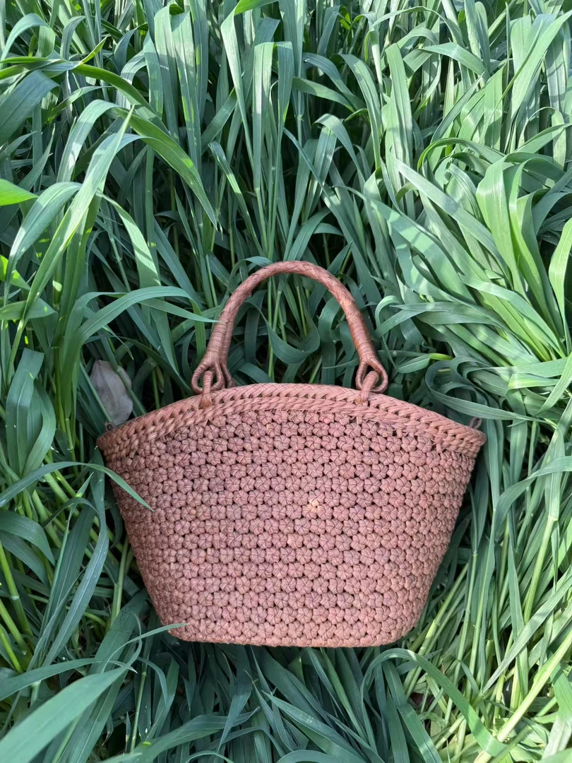 2025知吾非遗手工山葡萄藤包精编手提包菜篮子度假包夏季南法ins