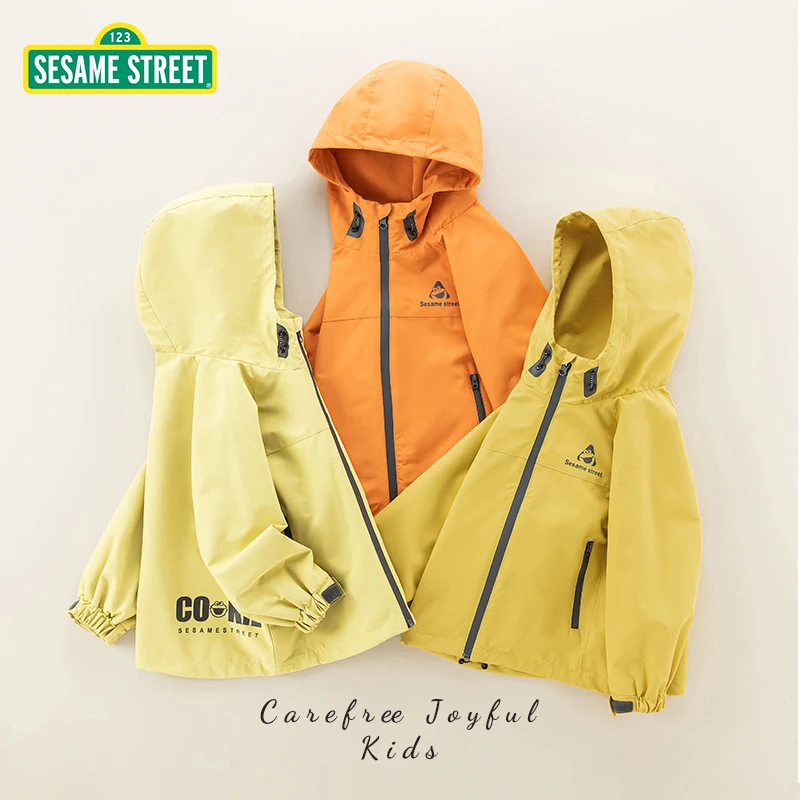 【ZB】芝麻街春季新款儿童连帽印花洋气外套ZMCA010