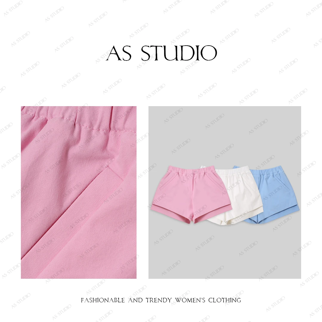 【AS欧若裤】25新高支高密棉感休闲百搭A字热裤AS25CDK4204