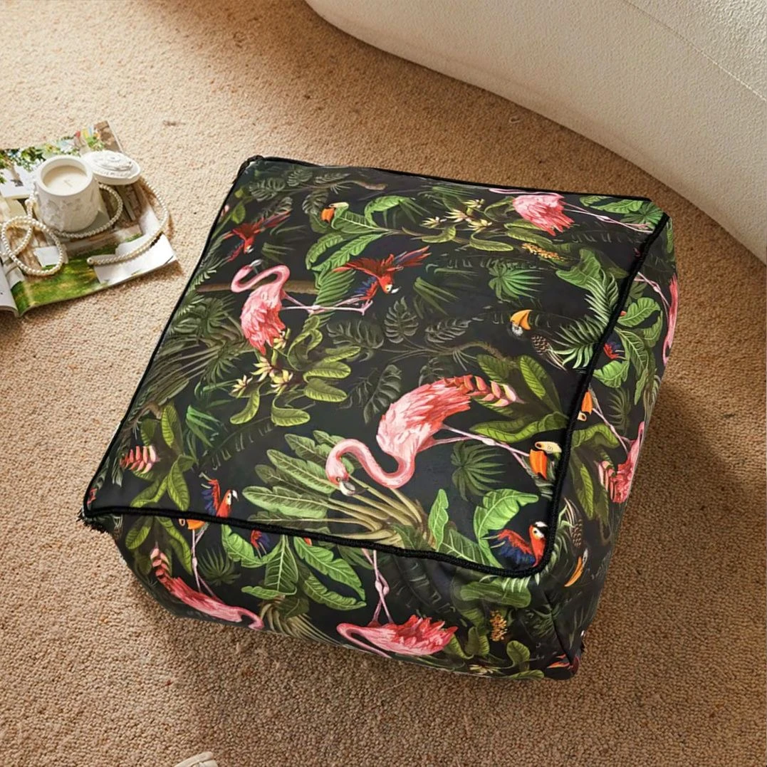 美式花呢坐墩客厅卧室懒人沙发榻榻米坐垫阳台墩子居家蒲团地毯凳