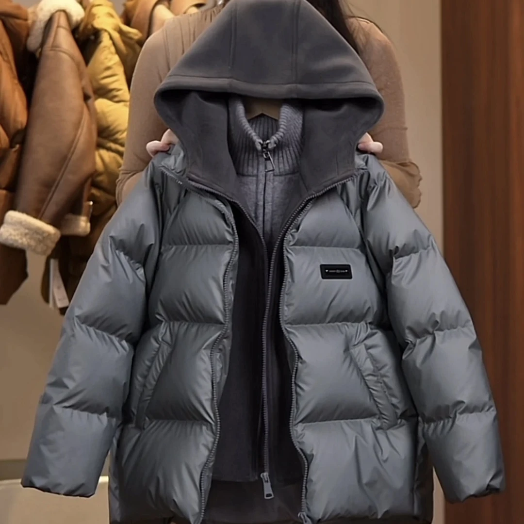 朵美巴拉巴拉宝宝男童加厚棉服2025新款冬季儿童假两件中大童外套