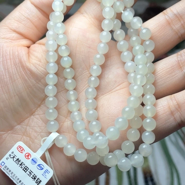 和田玉未镶嵌颈饰6mmy