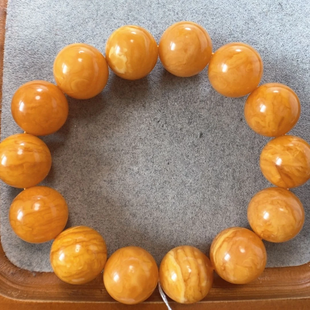 未镶嵌蜜蜡手串蜜蜡