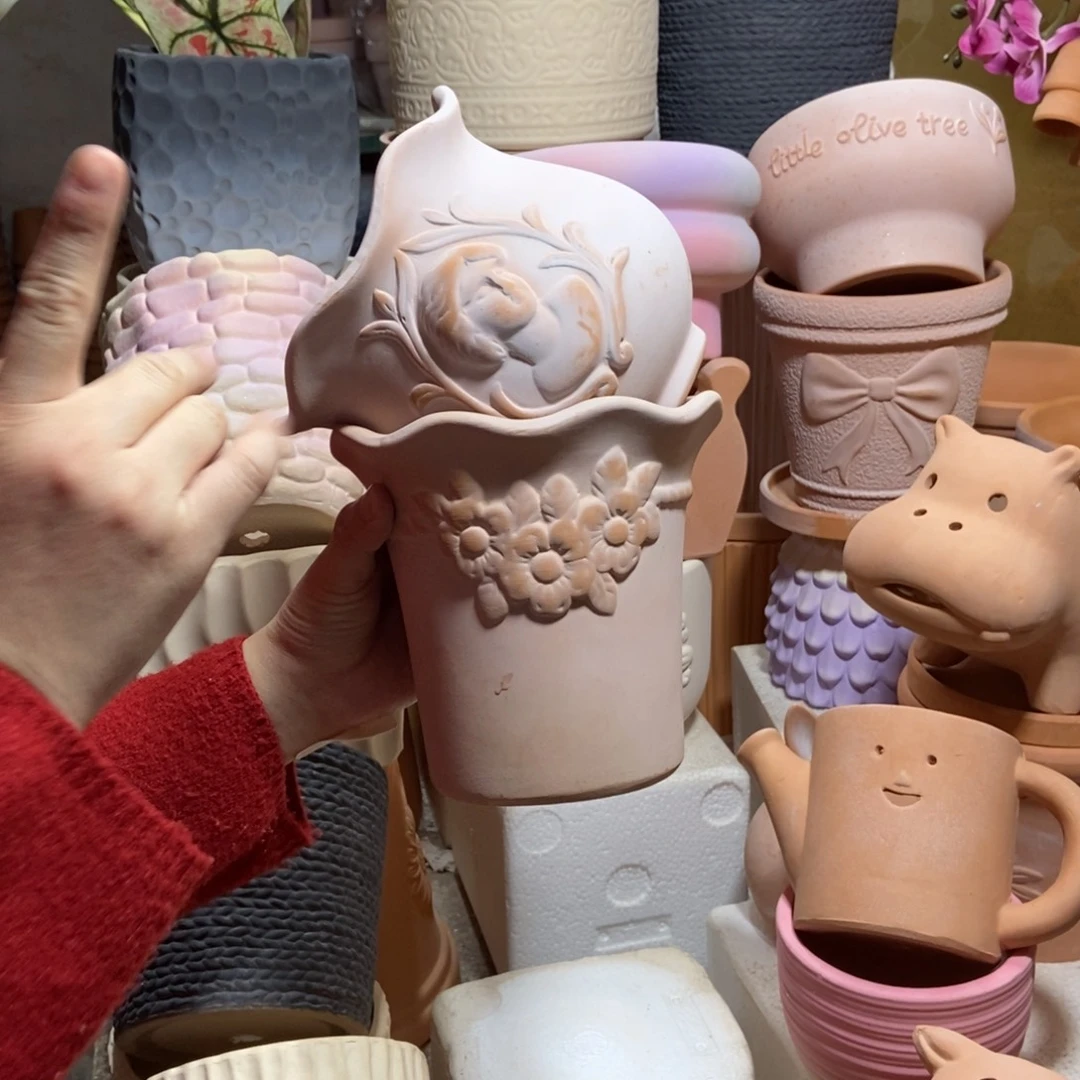 15花边花束+15花边大卫 粗陶2个