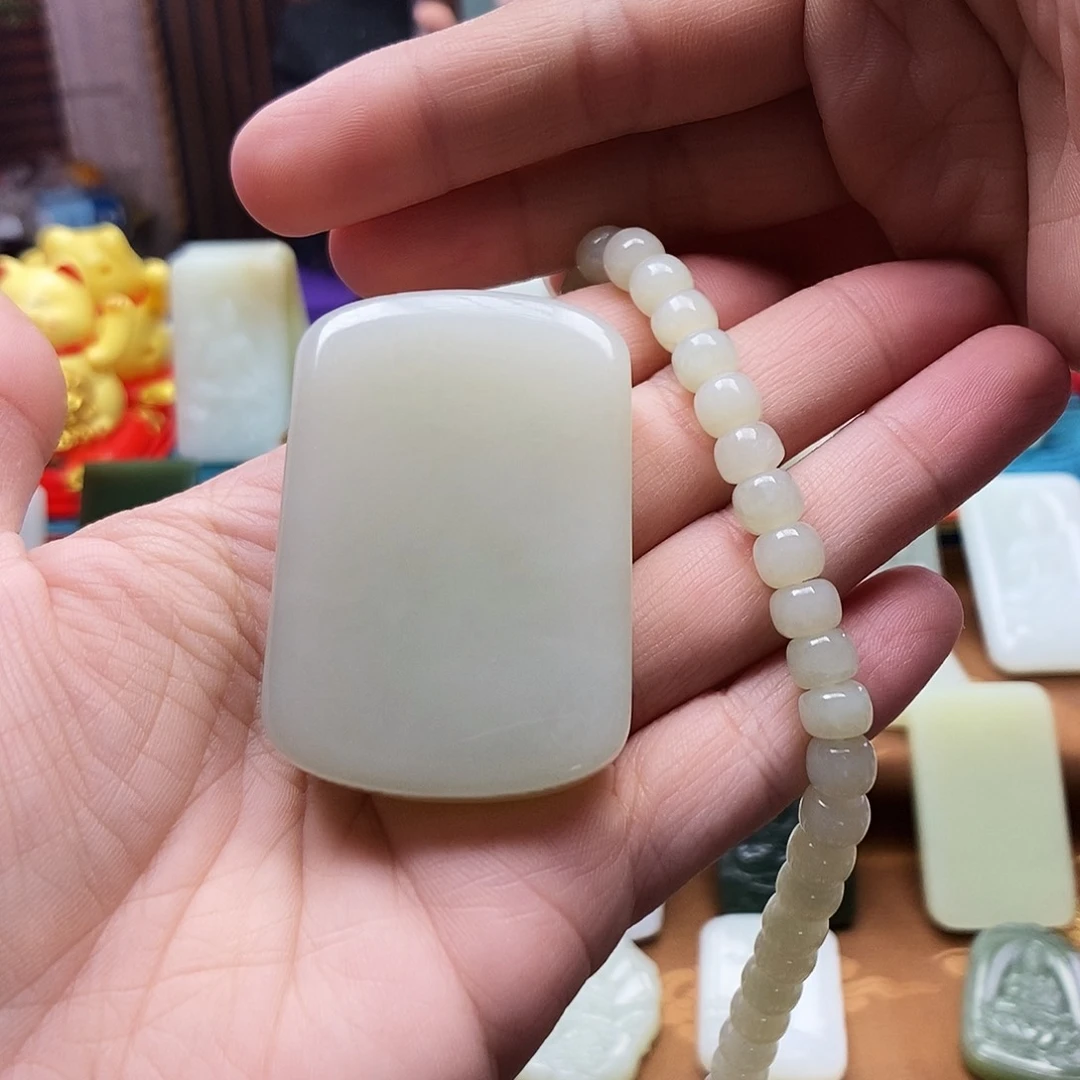 颈饰未镶嵌和田玉萍****心