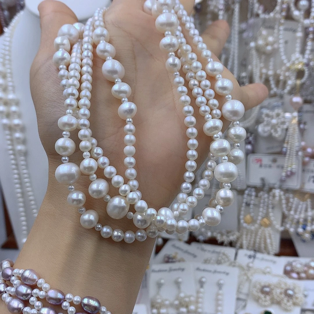 叶***尧淡水珍珠项链耳饰银S925镶嵌