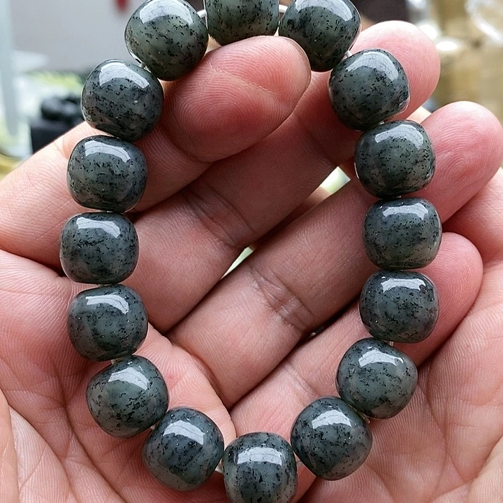 【闪购商品】未镶嵌手链和田玉14青花