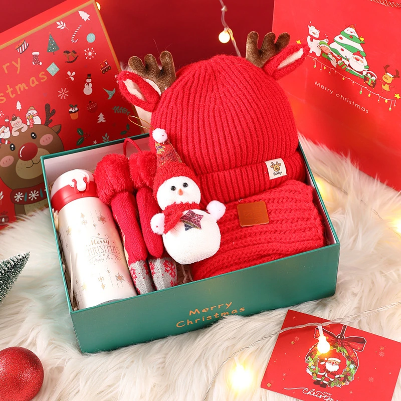圣诞节礼物送孩子帽子围巾手套高级感幼儿园小朋友儿童冬季伴手礼