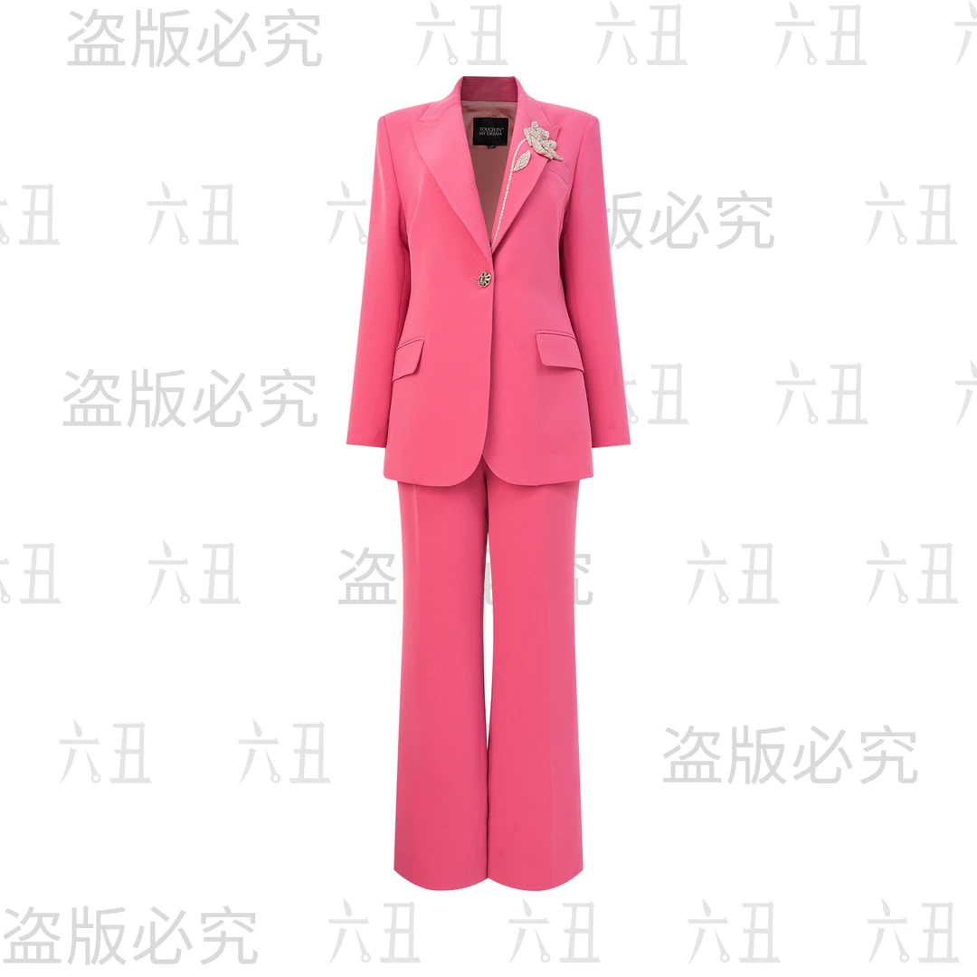 六丑【高定套装】新款高级定制气质重工钉珠花时尚套装503ATZ0124