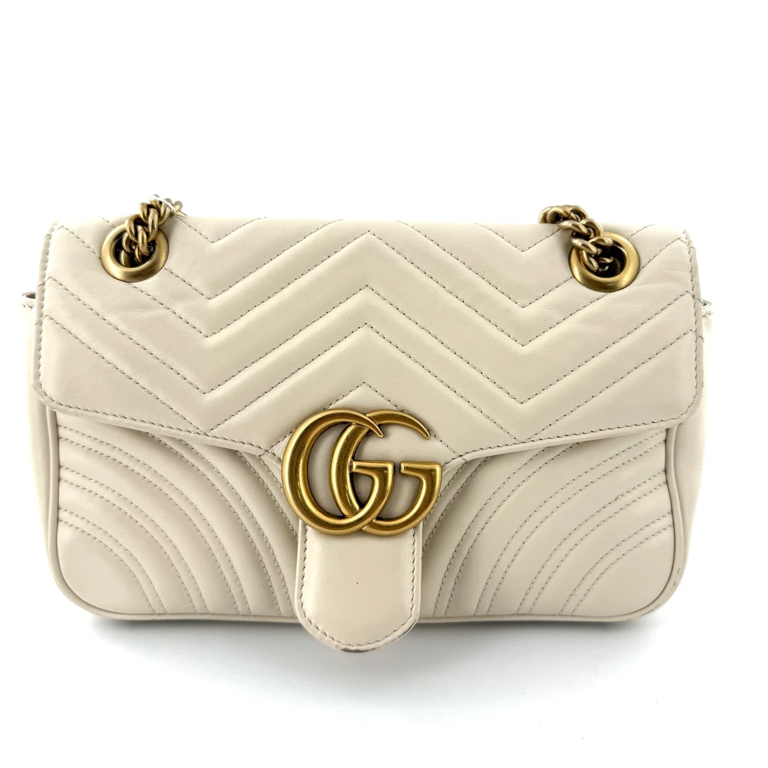 99新 GUCCI/古驰 白色26马蒙包 G3753