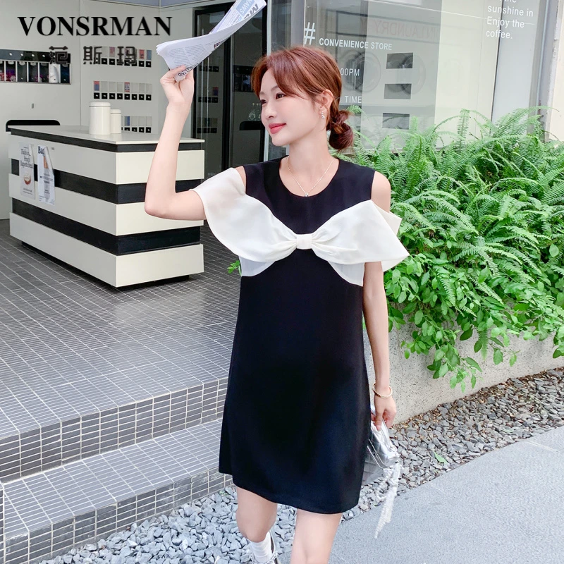 黑色蝴蝶结连衣裙法式名媛风女夏季新款时尚洋气高级感显瘦背心裙