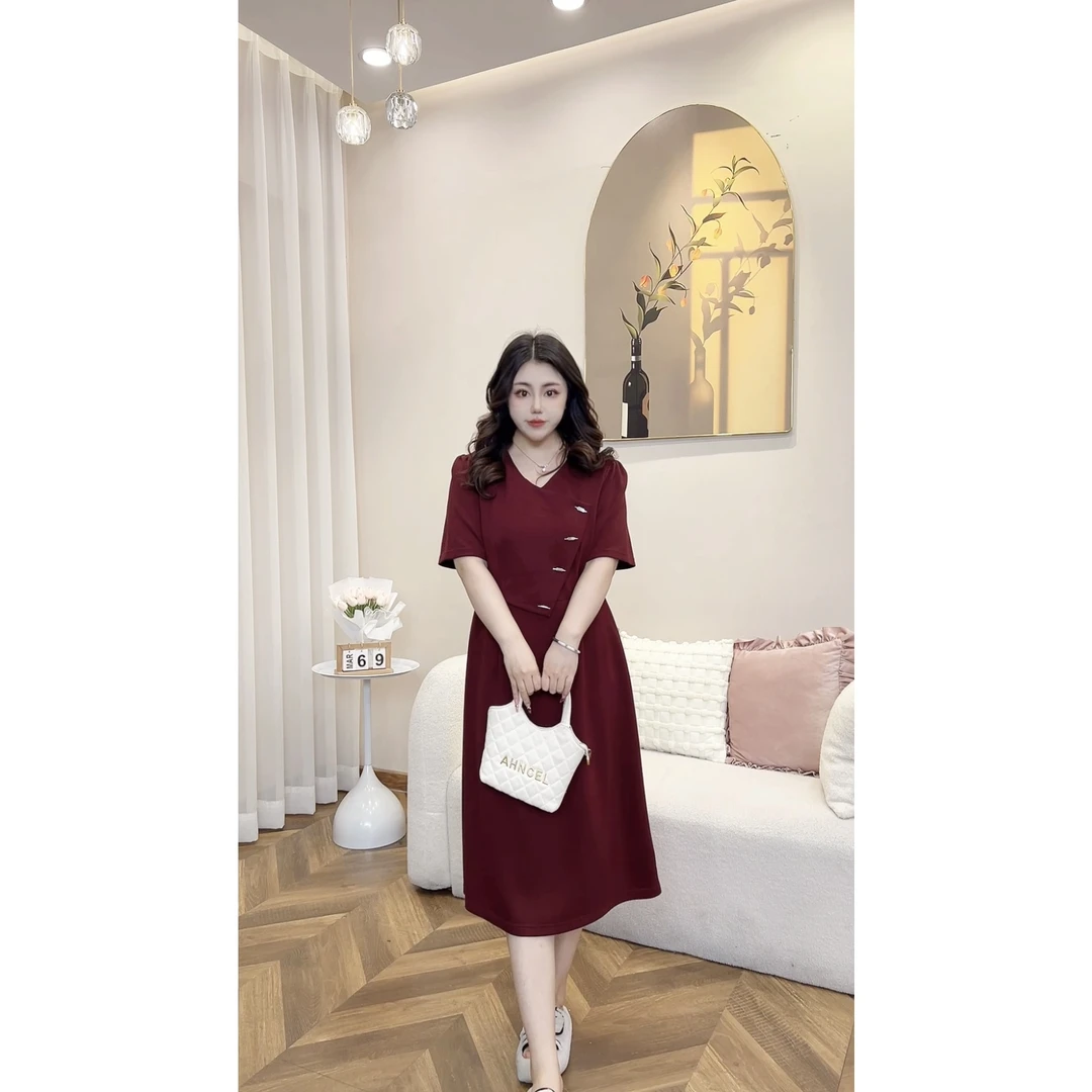 【玲胖胖 优雅公主】宽松时尚百搭显瘦大码连衣裙LPP61497