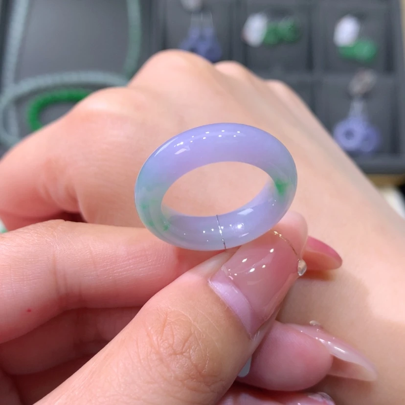 【闪购商品】翡翠戒指未镶嵌13号冰春彩