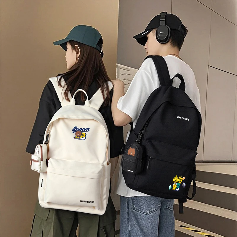 LINE FRIENDS新款正品男女生双肩背包轻便大容量学生时尚通勤背包